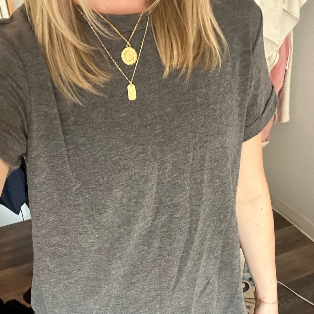 Grey t-shirt dress